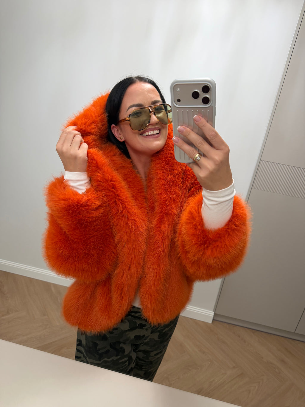Futro z kapturem FOXY