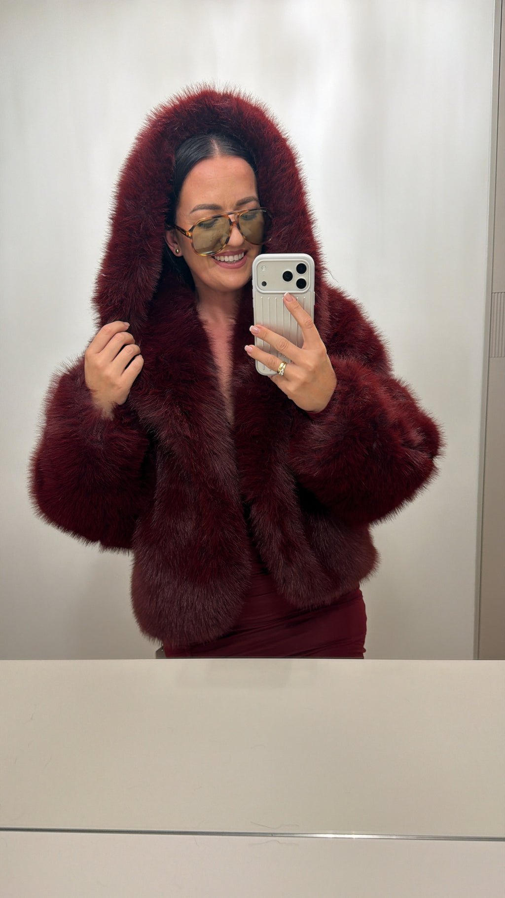 Futro z kapturem FOXY