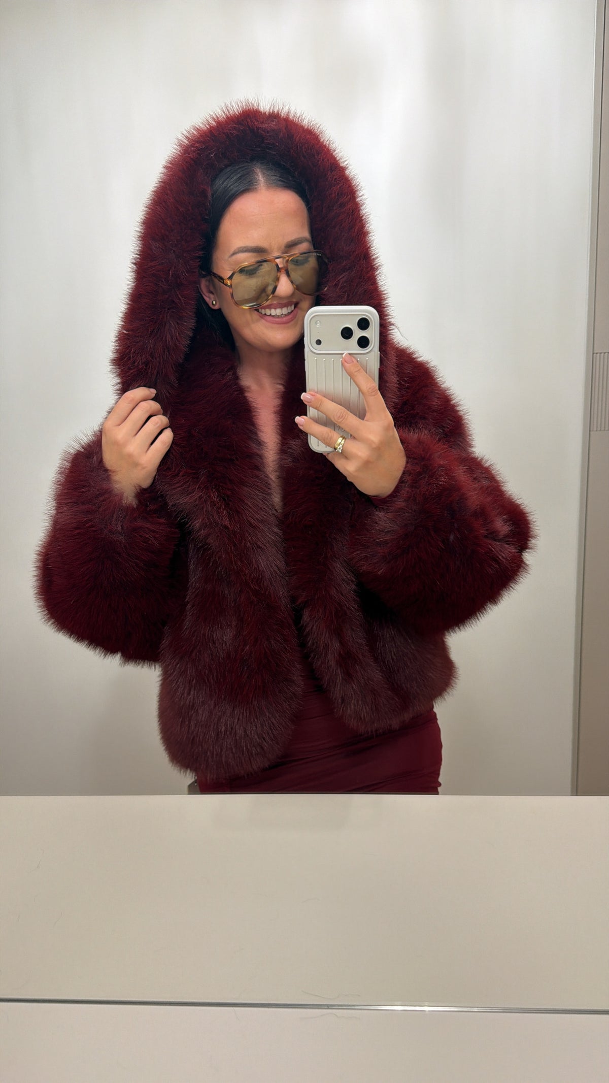 Futro z kapturem FOXY