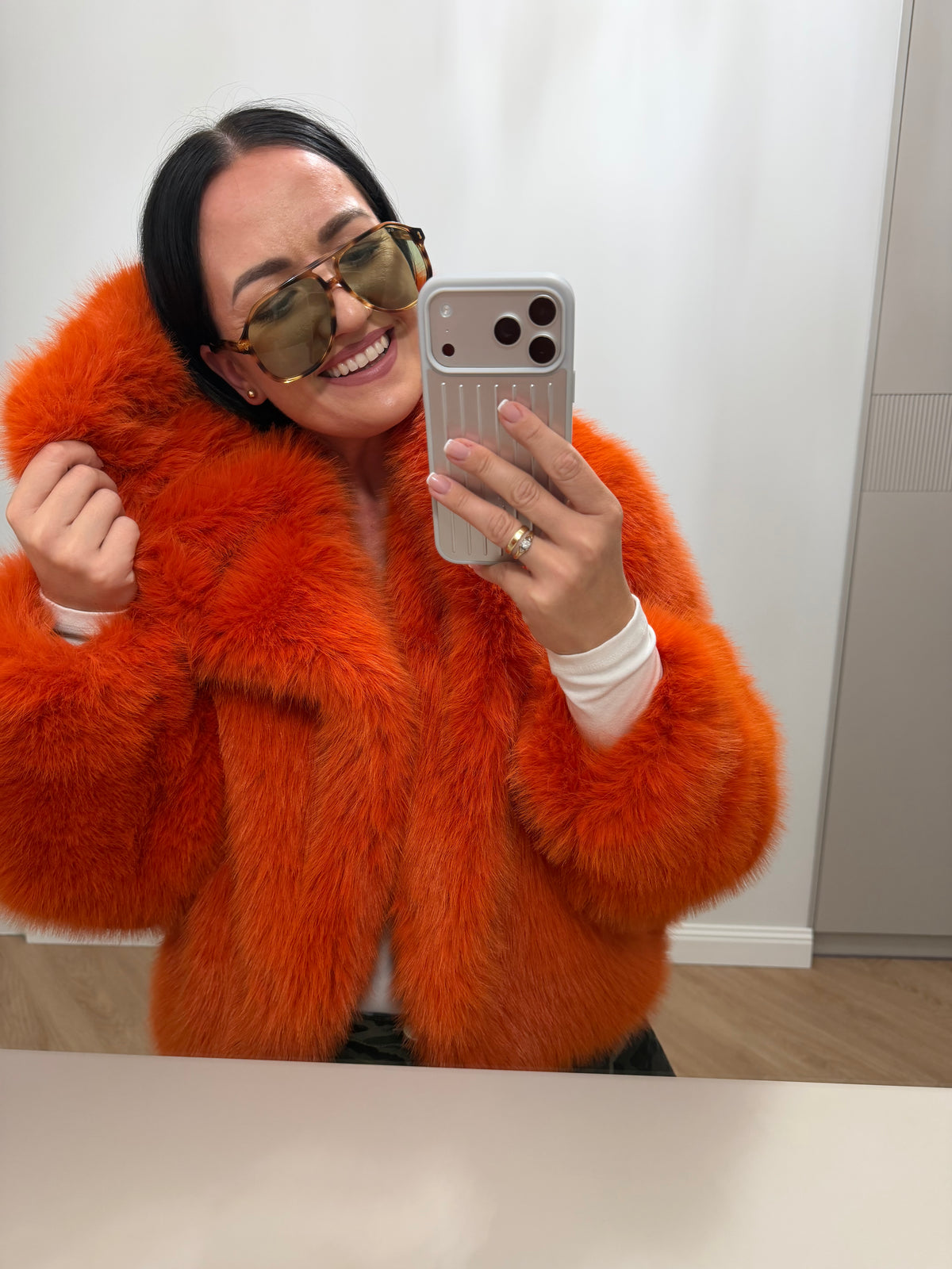 Futro z kapturem FOXY